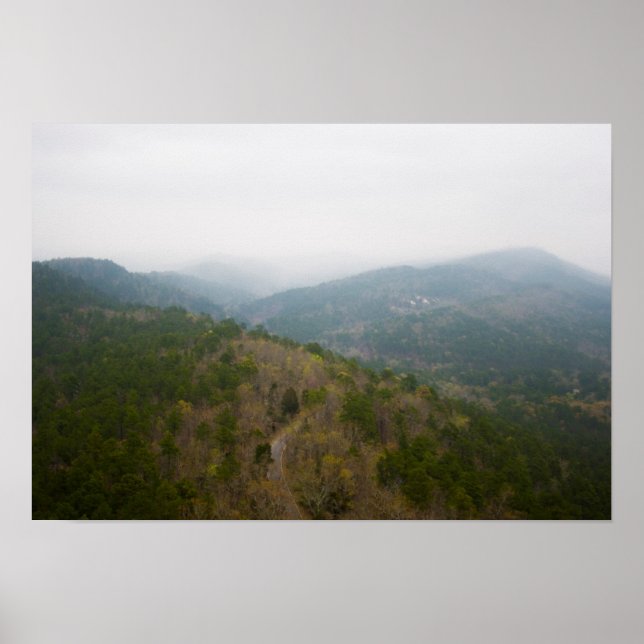 Póster Montañas Zig Zag, Arkansas (Frente)