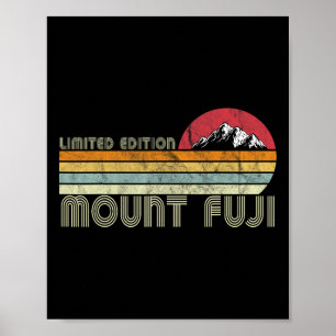 Póster Montañismo Montaña Escalada Monte Fuji Camping