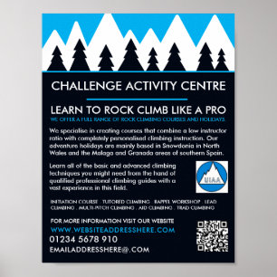 Póster Montañismo, Senderismo y escalada, aventura