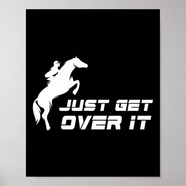 Póster Montar en inglés a caballo Chica Jumper Hunter (Frente)