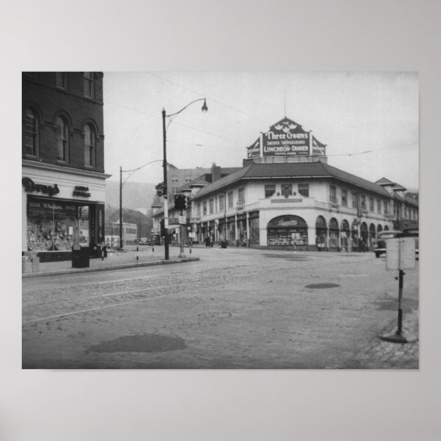 Póster Montclair, Nueva Jersey, Center, Vintage (Frente)