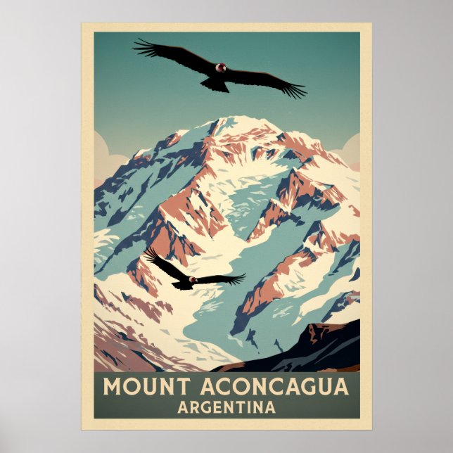 Póster Monte Aconcagua Argentina V04 (Frente)