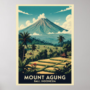 Póster Monte Agung Bali Indonesia V02