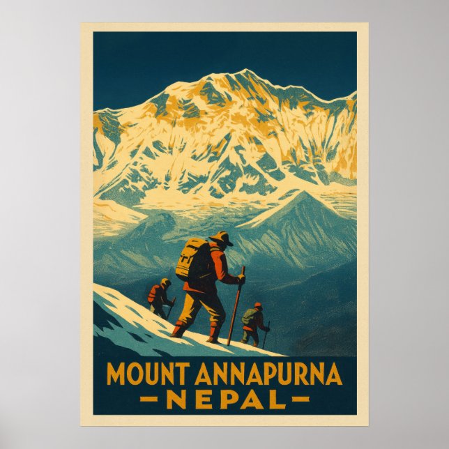 Póster Monte Annapurna Nepal V01 (Frente)