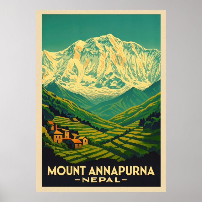 Póster Monte Annapurna Nepal V02 (Frente)