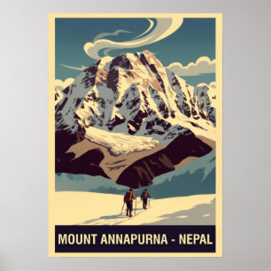Póster Monte Annapurna Nepal V04