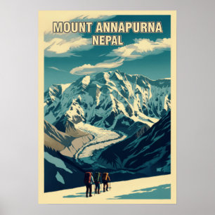 Póster Monte Annapurna Nepal V05