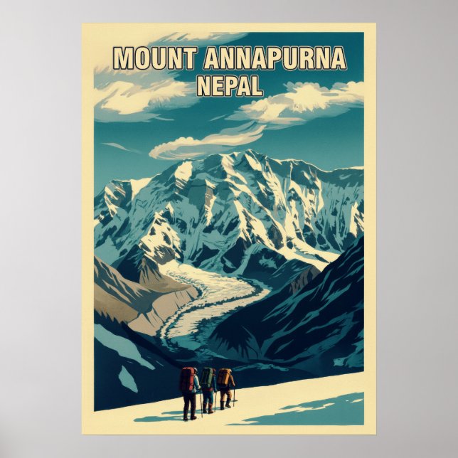 Póster Monte Annapurna Nepal V05 (Frente)