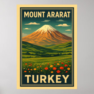 Póster Monte Ararat Turquía V01