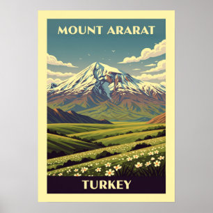 Póster Monte Ararat Turquía V02