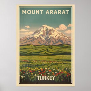 Póster Monte Ararat Turquía V03