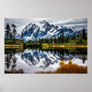 Póster Monte Baker reflejado