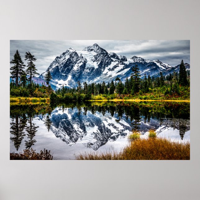 Póster Monte Baker reflejado (Frente)