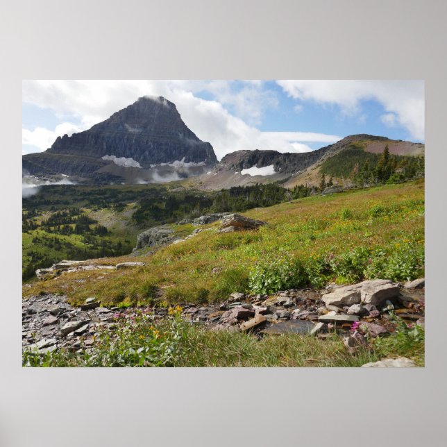 Póster Monte Bearhat y corriente glacial (Frente)
