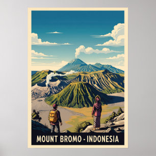 Póster Monte Bromo Indonesia V02