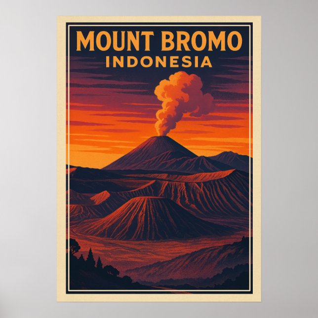 Póster Monte Bromo Indonesia V06 (Frente)