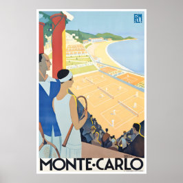 Póster Monte Carlo Art Roger Broders Travel Poster Monaco
