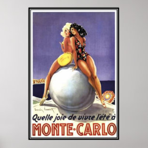 Póster Monte-Carlo, Mónaco -