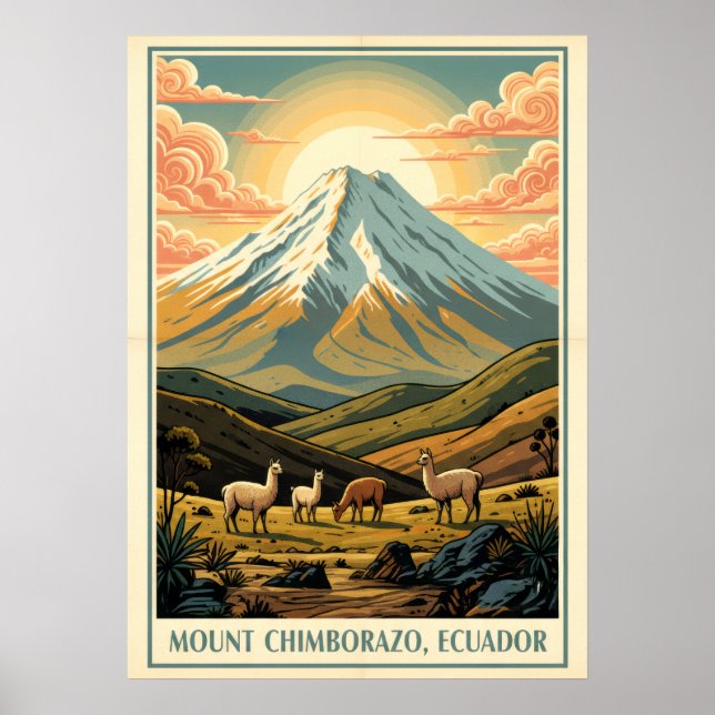 Póster Monte Chimborazo Ecuador V01 (Frente)