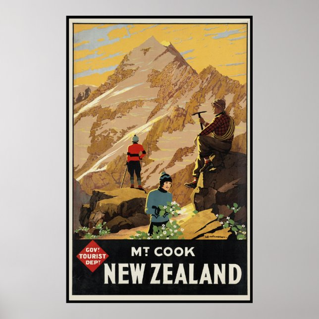 Póster Monte Cook de Nueva Zelanda (Frente)