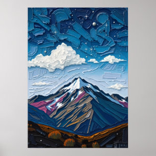 Póster Monte Cook - Majestad de los Alpes del Sur