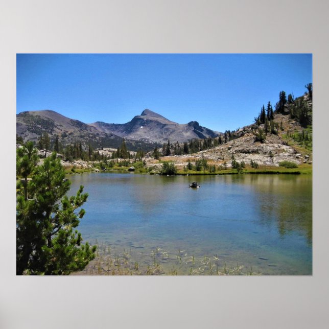 Póster Monte Dana de Shell Lake, Paso Tioga, CA (Frente)