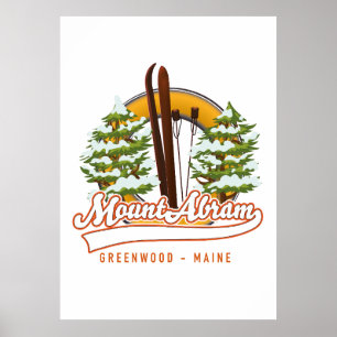 Póster Monte del esquí Abram Greenwood