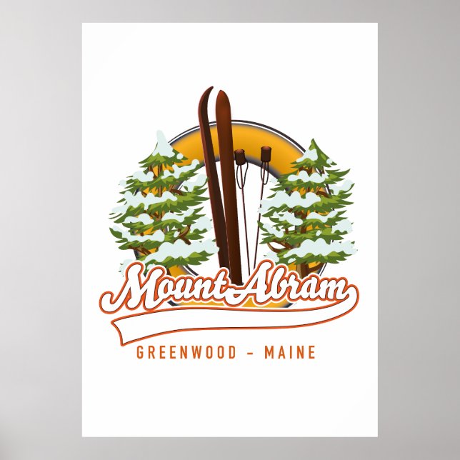 Póster Monte del esquí Abram Greenwood (Frente)