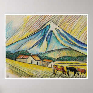 Póster Monte Egmont - Material de archivo impreso