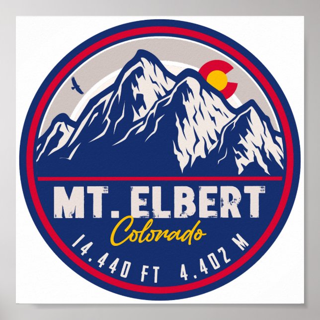 Póster Monte Elbert - Catorce de Colorado (Frente)