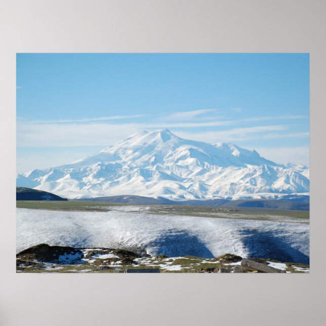 Póster Monte Elbrus (La montaña más alta de Europa) (Frente)
