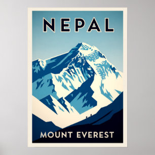 Póster Monte Everest de Nepal V04