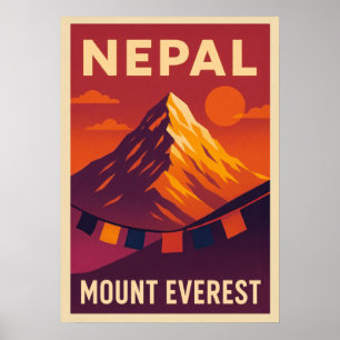 Póster Monte Everest en Nepal V05
