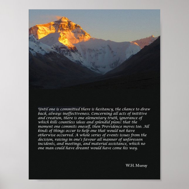 Póster Monte Everest inspirador (Frente)