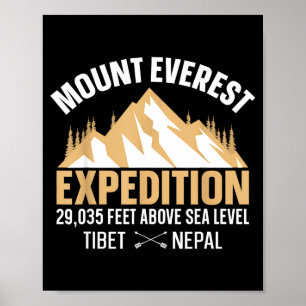 Póster Monte Everest vintage