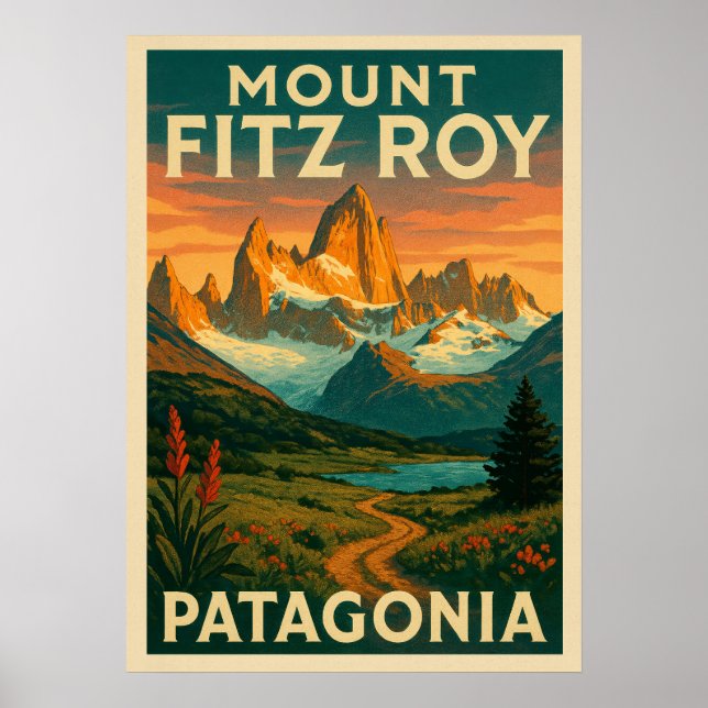 Póster Monte Fitz Roy Patagonia V01 (Frente)