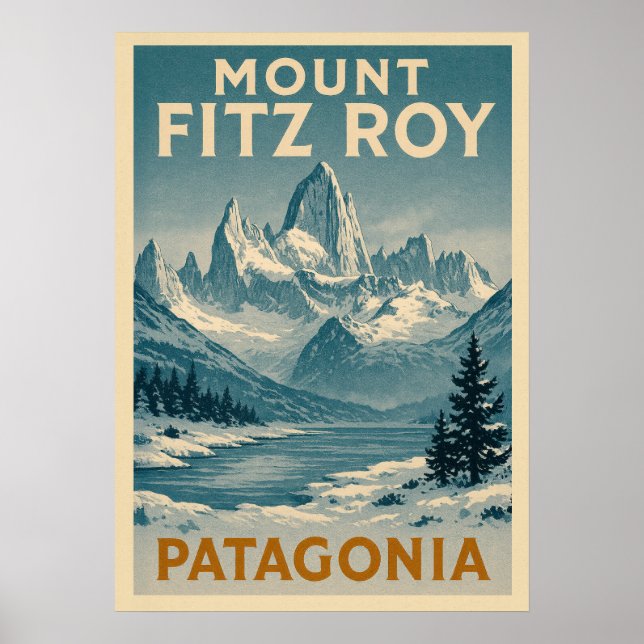 Póster Monte Fitz Roy Patagonia V02 (Frente)