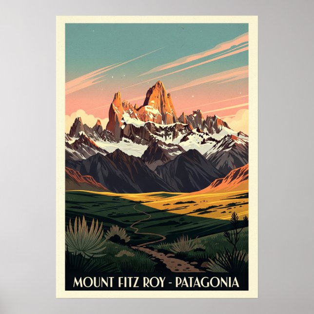 Póster Monte Fitz Roy Patagonia V07 (Frente)