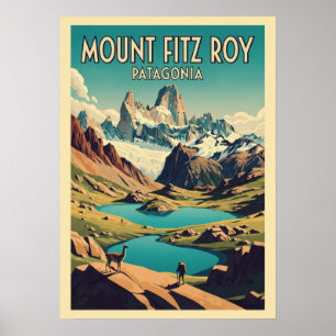 Póster Monte Fitz Roy Patagonia V09