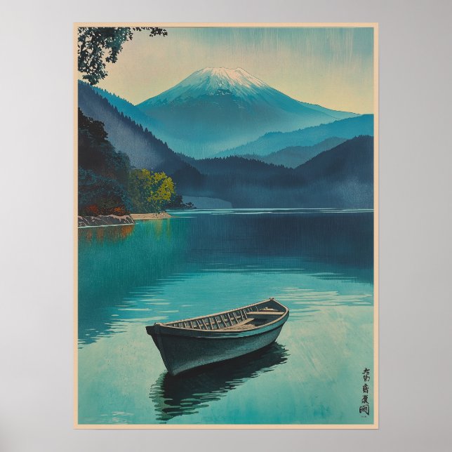 Póster Monte Fuji del lago Yamanaka (Frente)