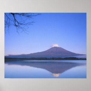 Póster Monte Fuji desde el lago Motosu, Yamanashi, Japón