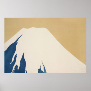 Póster Monte Fuji desde Momoyogusa–Flores