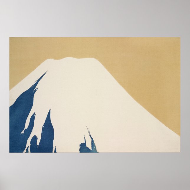Póster Monte Fuji desde Momoyogusa por Kamisaka Sekka (Frente)