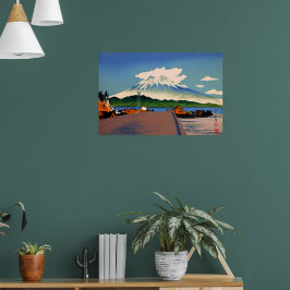 Póster Monte Fuji desde una carretera Tokuriki Tomikichir