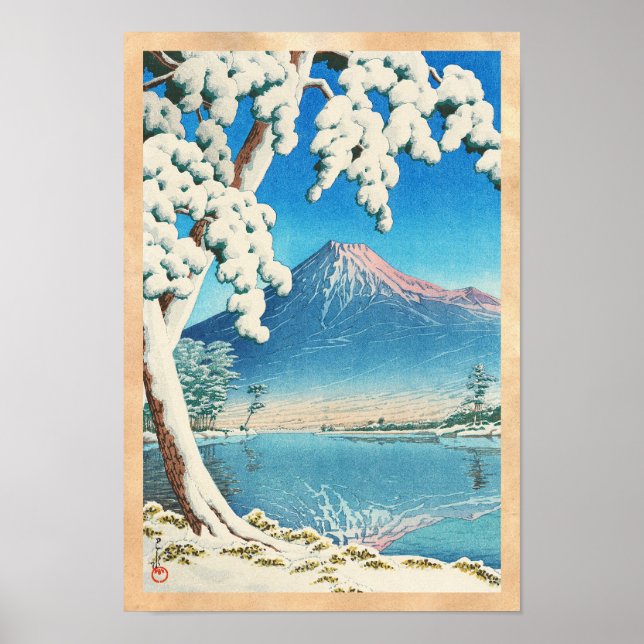 Póster Monte Fuji después de la nieve Hasui Kawase (Frente)