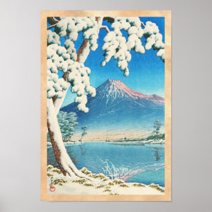 Póster Monte Fuji después de la nieve Hasui Kawase escena