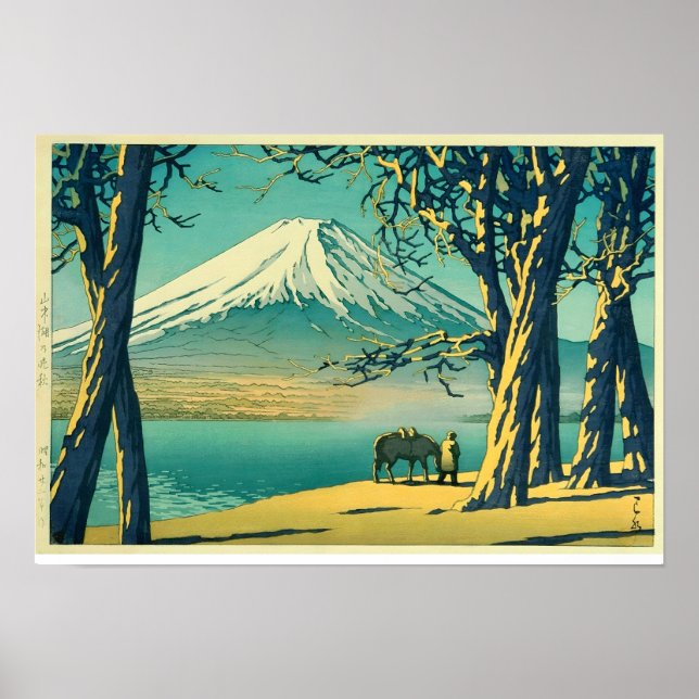 Póster Monte Fuji en una tarde de otoño, Hasui Kawase (Frente)