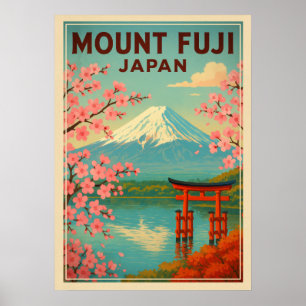 Póster Monte Fuji Japón V01
