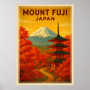 Póster Monte Fuji Japón V02