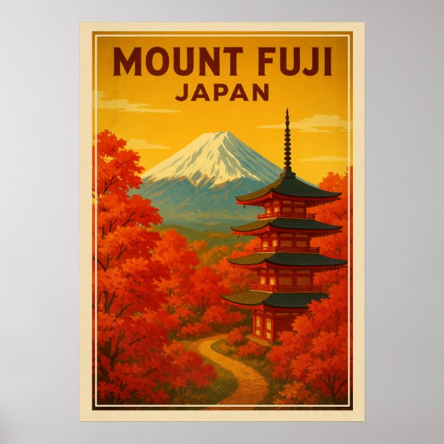 Póster Monte Fuji Japón V02 (Frente)